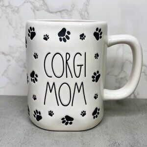 Rae Dunn CORGI MOM Mug Paw Prints